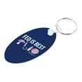 thumbnail image 2 of ThisWear Nursing Mom Gifts Fed Is Best Pro Breastfeeding 2-Pack Aluminum Oval Keychain, 2 of 3