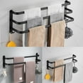 thumbnail image 4 of Toallero Armario de baño Bar Zapatillas de inodoro Riel de almacenamiento Estante Hogar Cocina Sin perforaciones Organizador de artículos de Juegos de accesorios de baño  Dreischichtig 50CM Yuarrent HA011420-03B, 4 of 6