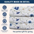 thumbnail image 4 of Blue Flower Bath Towels Set of 3 - Shower Towels, Hand Towel, Wash Cloths, Absorbent & Ultra Soft Towels for Bathroom, Extra Large Bath Sheets for Everyday Use, Gym & Spa, 4 of 7