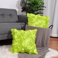 thumbnail image 2 of PiccoCasa Square Satin Throw Pillow Cover for Couch, Green 2 Pcs, 2 of 6