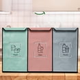 thumbnail image 7 of - Recycling Organizer Reusable Bags Sorter Trash Sorting Bins 3 Compartment Recycle Pack Of 3 With Lid, 7 of 7