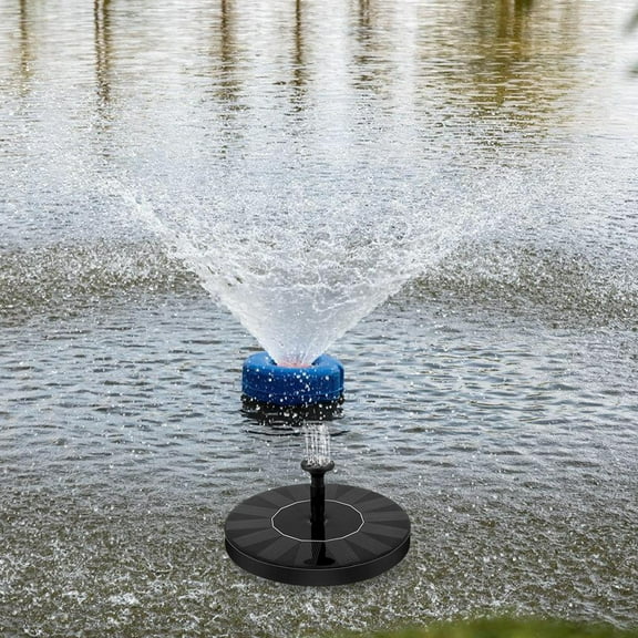 FUTUREORYY Garden Water Fountain Solar Powered Round Floating Design 1Set 6.3X6.3in