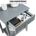 thumbnail image 5 of Costway Nightstand End Table Storage Display Bedroom Furniture Drawer Shelf Beside Grey, 5 of 10
