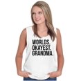 thumbnail image 3 of Worlds Okayest Grandma Funny Cute Womens Plus Size Graphic Tank Top Brisco Brands 2X, 3 of 5