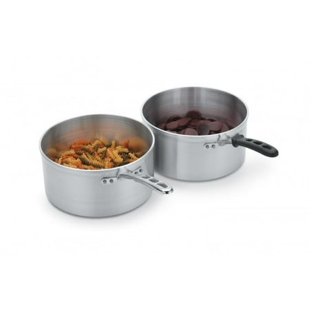 

Vollrath 69446 Wear-Ever Classic Select Straight Sided Heavy Duty Aluminum Sauce Pan with TriVent Silicone Handle 6.5 Qt.