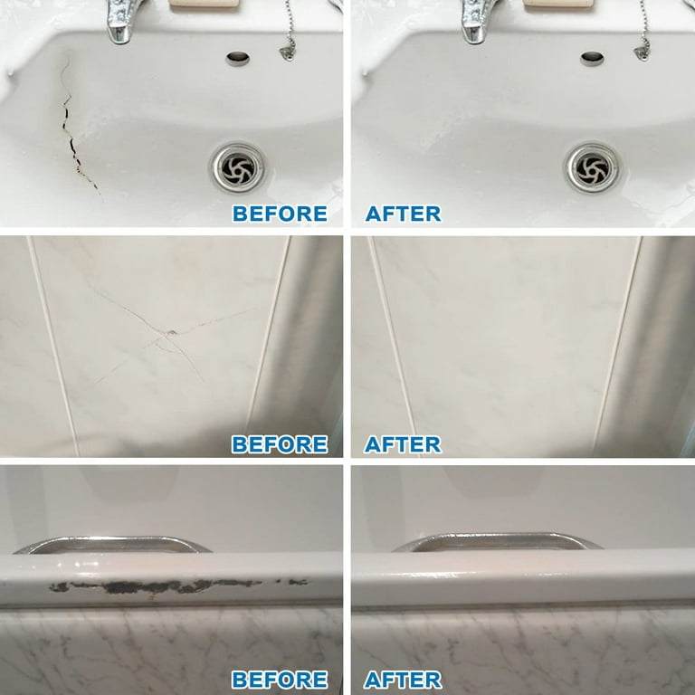 Tub, Tile and Shower Repair Kit (Color Match), Fiberglass Repair Kit,  Porcelain Repair Kit for Tubs, Ceramic Toilet Fiberglass Stone Chips Scraps