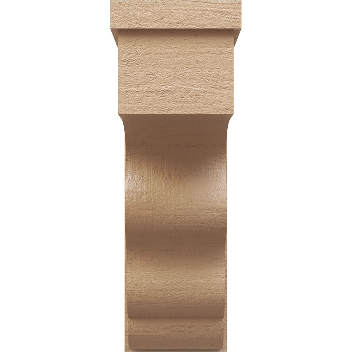 9"W x 18"D x 27"H Classic Highland Rough Cedar Woodgrain TimberThane Corbel, Primed Tan