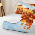 thumbnail image 4 of Manfei Classic Halloween Pumpkin Lantern Bed Spread Queen,Ghost Print Queen Coverlet Set,3 Pieces,1 Quilt and 2 Pillowcases, 4 of 7