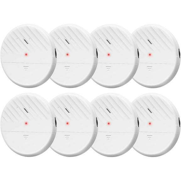 Wsdcam Window Alarm Sensors 125dB Ultra-Slim Wireless Glass Break Detector Vibration Alarm 8 Pack