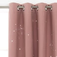 thumbnail image 3 of Aurora Home Night Sky Laser Punched Blackout Thermal Silver Grommet Curtains (Set of 2) Mauve, 3 of 5