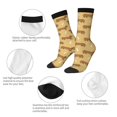 thumbnail image 4 of Balery Dachshund Dog Puppy Calcetas Largas con Estampado para Hombre y Mujer – Suaves y Transpirables, Talla Única (US 5-11), 4 of 6