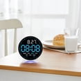 thumbnail image 5 of QuanTara Digital Alarm Clock with Date and Temperature Display, 4.8" LED Bedside Clock with Adjustable Brightness, Dual Power Outlet/Battery Operated for Bedroom, Office, Living Room, 5 of 8