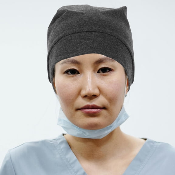 FENGGUIQU Grey Sleeping Hair Cap 1 Pack Breathable Design for Elderly Comfortable Night Hat