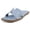 Blue Polka Dots, variant on Shoes Women Slip-On Cushioned Sandals H-Band Flat Flip-Flops Slides Square Toe KNIT-S Navy Blue 10
