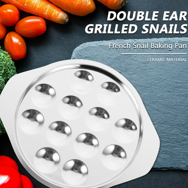 Plat 12 escargots inox 19.5 cm