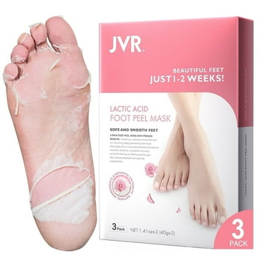 Foot Peel Mask - 3 Pack Foot Mask Dermatologically Tested - Exfoliating Foot Peel - Repair Heels & Removes Dry Dead Skin - Foot Exfoliator for Peeling Dry Cracked