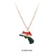 thumbnail image 4 of Minnieouse Collar de tarjeta con colgante de bandera de colores - Cada ocasión Colgante de tarjeta de bandera de colores Cadena de plata oro Type3 NO3, 4 of 6