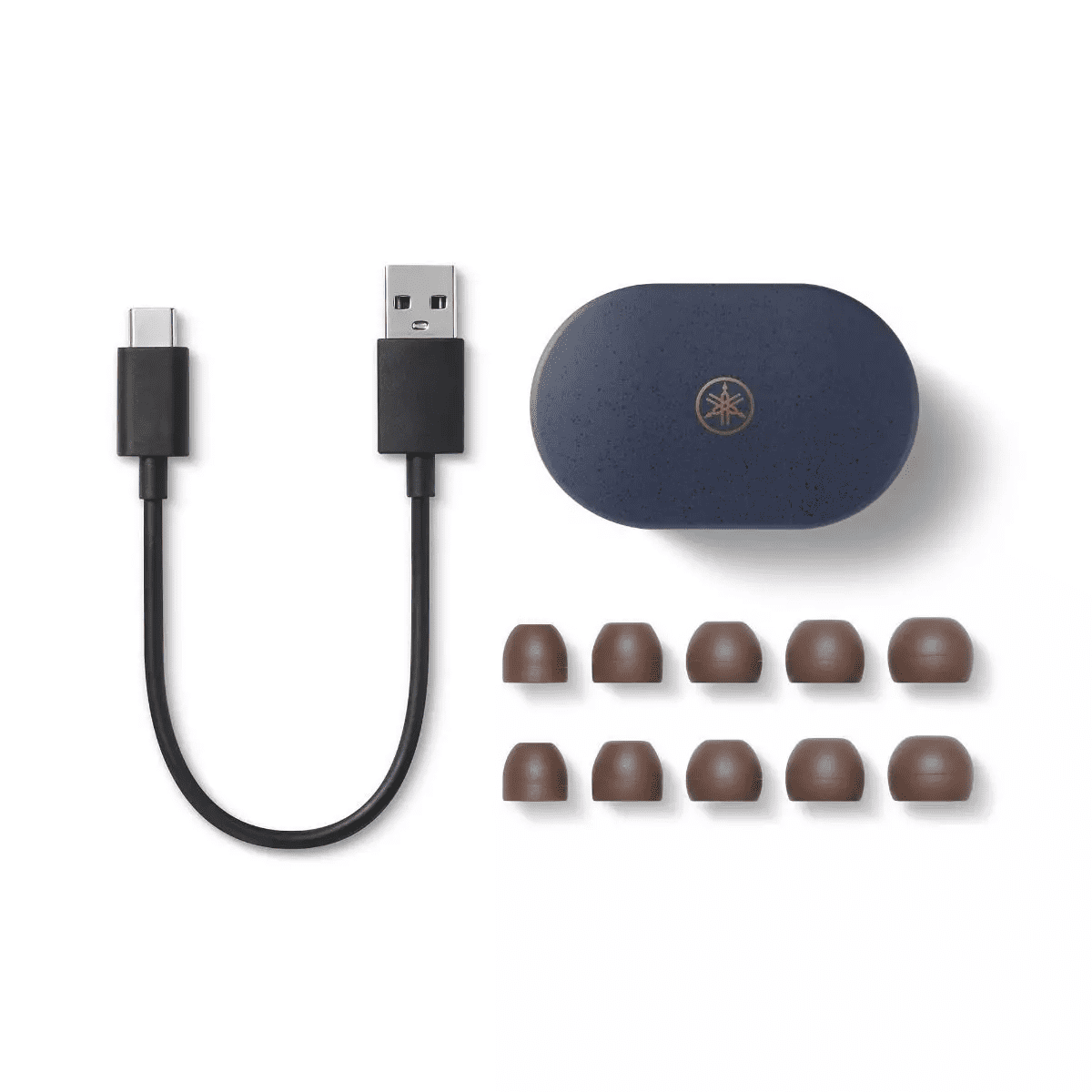 Yamaha TW-E7B Wireless Earbuds - Active Noise Canceling, IPX5 (Dark Blue)