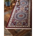 thumbnail image 2 of Unique Loom Narenj Medallion Pattern Design Rug 3' x 13' Runner Burgundy/Tan, 2 of 2