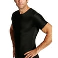 thumbnail image 3 of Insta Slim - Made in USA - Firm Compression Crew-Neck Shapewear for Men. Tummy Control Slimming Body Shaper Undershirt for Gynecomastia, Beer Belly & Back Support (Midnight Navy, 3X), 3 of 16