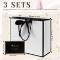 thumbnail image 2 of LELE LIFE Gift Bags, 3pcs 12.6" Large Gift Bag with Ribbon and 3 Greeting Cards 9 Tissue Paper, Paper Gift Bags with Handles for Women Birthday Wedding Party, Black-White, 2 of 7