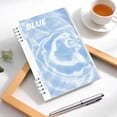 thumbnail image 7 of A5 Water Ripple Gradient Spiral Notebook, 5.51*7.99 Inch Aesthetic Pastel Journal, 120 Pages Lined Writing Notebook for Note Taking, Journaling, Daily Planning & Desk Organization, Sky Blue, 7 of 7