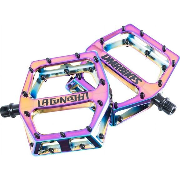 DMR Vault Platform Pedals 9/16" Concave Alloy Body 22 Replaceable Pins Oil Slick