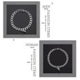 thumbnail image 3 of 2pcs Magnet Lovers Bracelet For Couples Silver Heart Charm Pendant Bracelets, 3 of 4