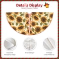 thumbnail image 3 of Sikiie Autumn Sunflowers Nativity Christmas Tree Skirt, Jesus Christian Winter Holiday Tree Mat Decoration(30-48IN)36", 3 of 6