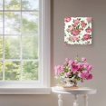 thumbnail image 4 of Framed Canvas Wall Art for Living Room Pink Rose Floral Wall Decor, Leaves Flowers Aesthetic Paintings for Bedroom Office Kitchen Bathroom, Ready to Hang Artwork Wall Pictures 8x8 Inch, 4 of 9