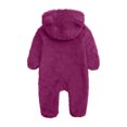 thumbnail image 4 of GigrtiJin Newborn Baby Girls Boys Jumpsuit Hooded Fleece Rompers Long Sleeve Onesies Winter Warm Outwear Outfits, 4 of 5