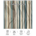 thumbnail image 5 of Boho Teal Stripes Wrap Around Bed Skirts for Queen Bed 18" Drop,Bed Skirt with Adjustable Elastic Belt Dust Ruffle Bed Valance for Bedroom Hotel Bohemian Vertical Striped Geometric Bed Frame Cover, 5 of 7