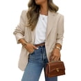 thumbnail image 1 of Blazer PRETTYGARDEN 2025 para mujer, casual, de negocios, color beige, 1 of 6