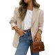 thumbnail image 1 of Blazer PRETTYGARDEN 2025 para mujer, casual, de negocios, beige, XL, 1 of 6
