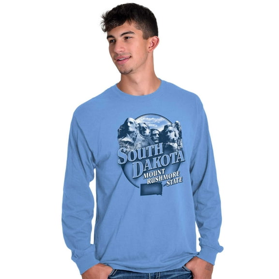 South Dakota Mount Rushmore SD Map Long Sleeve TShirt Men Women Brisco Brands S