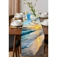 thumbnail image 2 of Ocean Coastal Table Runner Beach Sun Blue Sky Nature Scenery Tablerunners 13 x 90 Inch, Table Decorations Tabletop Scarf for Summer Gathering Holiday Farmhouse Kitchen Dining Decor, 2 of 6