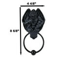 thumbnail image 2 of Gothic Guardian Winged Gargoyle Perching On Roof Pediment Door Knocker Figurine, 2 of 9