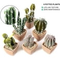 thumbnail image 3 of T4U Artificial Faux Cactus Plants in Pots for Home and Office Decoration, Set of 6, 3 of 6