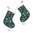 thumbnail image 3 of Salouo Christmas Dinosaur colorful Print Christmas Stockings,Large Xmas Stocking Set of 1 Holiday and Farmhouse Stocking for Christmas Holiday Party Decoration(17.7*11 Inch), 3 of 7