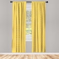 thumbnail image 5 of Ambesonne Yellow and White Window Curtains, Shabby Blossom, Each 28" W x 63" L, Marigold White, 5 of 5
