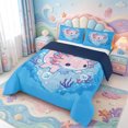 thumbnail image 2 of Manfei Axolotl Amphibian Print King Size Comforter Sets,3D Printed Animal Comforters King Size,Navy Blue Reversible,3-Piece,1 Comforter and 2 Pillowcases, 2 of 7
