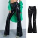 thumbnail image 2 of Pantalones casuales de mujer Pantalones de mujer de cintura alta sólidos con cremallera en la cadera Micro Pull Fridja hfkajh102115, 2 of 8