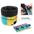 thumbnail image 4 of PhooArto Large Barrel Drawstring Makeup Bag, Rainbow Wooden Board Footprints Travel Cosmetic Bag Portable Make Up Organizer Bag, 4 of 6