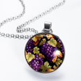 thumbnail image 2 of Grape Glass Design Circular Pendant Necklace | Women's Jewelry, 2 of 5