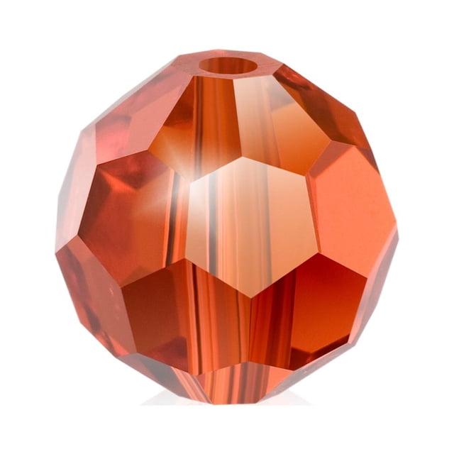 CHOK 40 Pièces (4mm) Siam Perles Simples Rondes en Cristal Preciosa