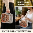 thumbnail image 4 of Xoenoiee Fox Flower Pattern Bible Cover Case for Women Men Girls Kids, Large Quilted Bible Case with Handle and Pocket, Portable Bible Tote Bag Study Supplies, 4 of 7