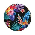 thumbnail image 2 of Gaeub Tropical Palm Leaves 14-17in Tire Cover, Spare Tire Cover, for Camper Caravan, Trailer, Car, Truck, SUV, Jeep - 15 inch, 2 of 9
