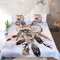 thumbnail image 2 of Plumas Blanco Dreamcatcher Nativo Americano Juego de Cama LT10, 2 of 5