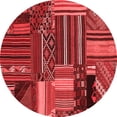 thumbnail image 1 of Ahgly Company Indoor Round Patchwork Red Transitional Area Rugs, 7' Round, 1 of 4