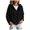 Black-8OPJd-Black, variant on Winter Fleece Jackets for Women Hooded Button Front Side Pocket Long Sleeve Jackets with Pockets